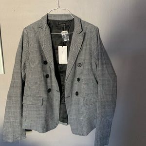 Sz X-Lg Black Glen Plaid Blazer from F21
